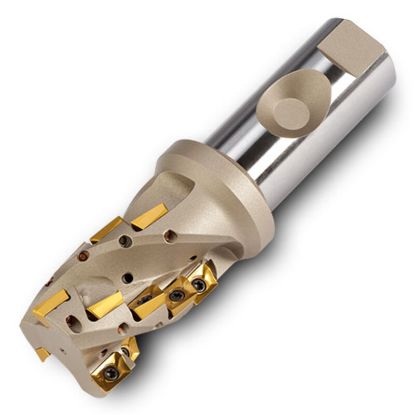 Picture of INGERSOLL 22J3P-1502881R01 Milling Cutter 90.0°, Corn Cob 1.500 Cylindrical 1.2500 4 Flute Coolant 2 Max DOC 5.000 OAL