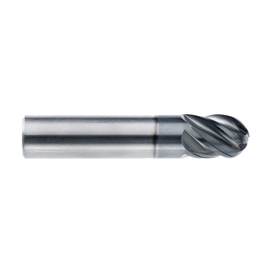 Picture of IMCO 65016 DIA 3/16 SH 0.1875 LOC 0.3125 OAL 2.00 End Mill Standard Flute Standard Helix Carbide AlCrN Single End Ball Nose enDURO Mill