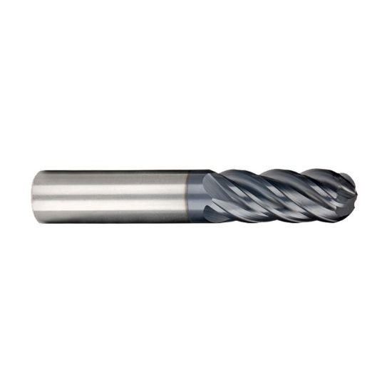 Picture of IMCO 65024 DIA 3/16 SH 0.1875 LOC 0.7500 OAL 2.50 End Mill Standard Flute Standard Helix Carbide AlCrN Single End Ball Nose enDURO Mill
