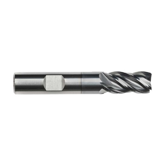 Picture of IMCO 68991 DIA 16MM SH 0.6299 LOC 1.3386 OAL 3.6220 End Mill Standard Flute Variable Helix Carbide AlCrN Single End Corner Radius 0.1575 4.00MM Pow-R-Feed Mill