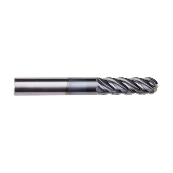 Picture of IMCO 65400 DIA 5/8 SH 0.6250 LOC 2.6250 OAL 5.00 End Mill Standard Flute Standard Helix Carbide AlCrN Single End Ball Nose enDURO Mill
