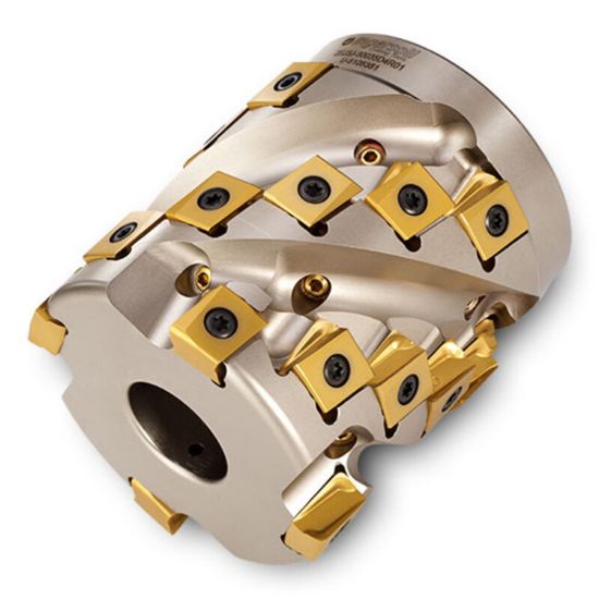 Picture of INGERSOLL 2SJ3J-25030D3R01 Milling Cutter 90.0°, Corn Cob 2.500 Cylindrical 1.0000 3 Flute Coolant 2.44 Max DOC 3.000 OAL