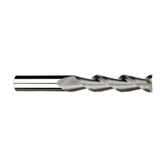 Picture of IMCO 32964 DIA 3/8 SH 0.3750 LOC 2.00 OAL 4.00 End Mill Standard Flute High Helix Carbide Uncoated Single End Square Sharp Streaker Mill