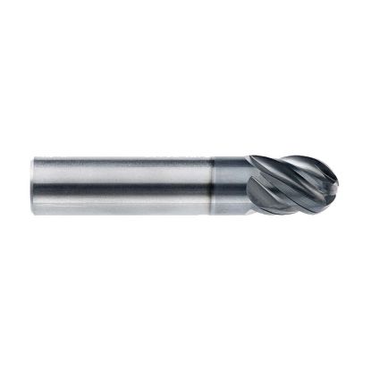 Picture of IMCO 65565 DIA 1 SH 1.00 LOC 1.7500 OAL 4.00 End Mill Standard Flute Standard Helix Carbide AlCrN Single End Ball Nose enDURO Mill