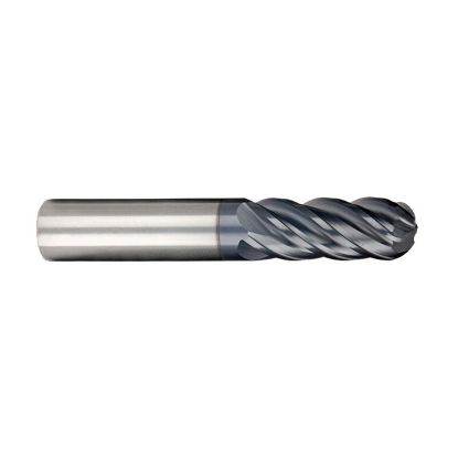 Picture of IMCO 65598 DIA 1 SH 1.00 LOC 3.2500 OAL 6.00 End Mill Standard Flute Standard Helix Carbide AlCrN Single End Ball Nose enDURO Mill