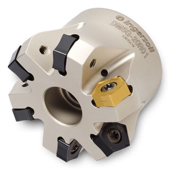 Picture of INGERSOLL DM6G-25R01 Milling Cutter 70.0° 2.500 Shell Arbor 0.7500 6 Flute Coolant 0.23 Max DOC 1.570 OAL