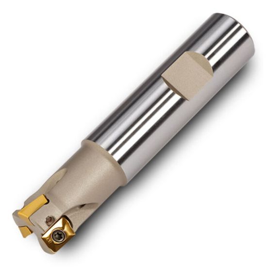 Picture of INGERSOLL 12J1P025085W5R01 Milling Cutter 90.0° 0.984 Cylindrical 0.9843 4 Flute Coolant 0.3543 Max DOC 5.708 OAL