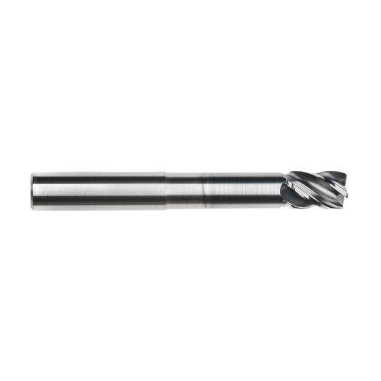 Picture of IMCO 67755 DIA 3/8 SH 0.3750 LOC 0.50 OAL 4.00 End Mill Standard Flute Variable Helix Carbide AlCrN Single End Corner Radius 0.0600 1.52MM Pow-R-Feed Mill