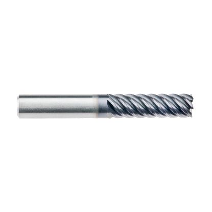 Picture of IMCO 69094 DIA 1/2 SH 0.50 LOC 2.1250 OAL 4.00 End Mill Standard Flute High Helix Carbide AlTiN Single End Corner Radius 0.0600 1.52MM Omega-6 Mill