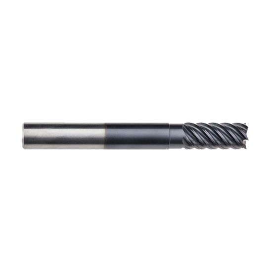 Picture of IMCO 69516 DIA 1/2 SH 0.50 LOC 1.1250 OAL 4.00 End Mill Standard Flute High Helix Carbide AlTiN Single End Corner Radius 0.0300 0.76MM Omega-6 Mill