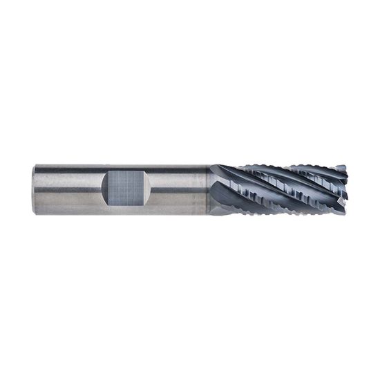 Picture of IMCO 68758 DIA 1 SH 1.00 LOC 2.50 OAL 5.00 End Mill Standard Flute Standard Helix Carbide AlCrN Single End Corner Radius 0.0300 0.76MM INCONEX End Mill