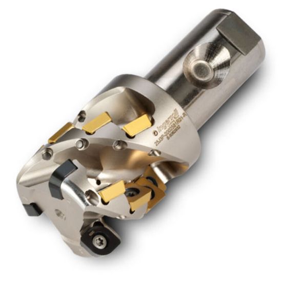 Picture of INGERSOLL 25J3P-2002581R01-R Milling Cutter 90.0°, Corn Cob 2.000 Cylindrical 1.2500 3 Flute Coolant 1.9 Max DOC 4.750 OAL