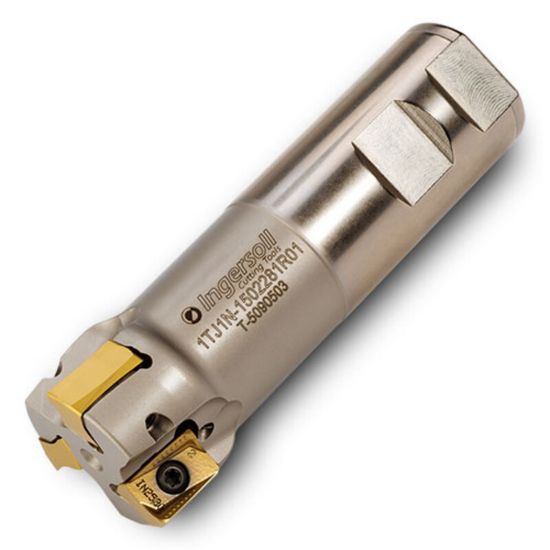 Picture of INGERSOLL 1TJ1N-1204281R01 Milling Cutter 90.0° 1.250 Cylindrical 1.2500 2 Flute Coolant 0.59 Max DOC 6.500 OAL