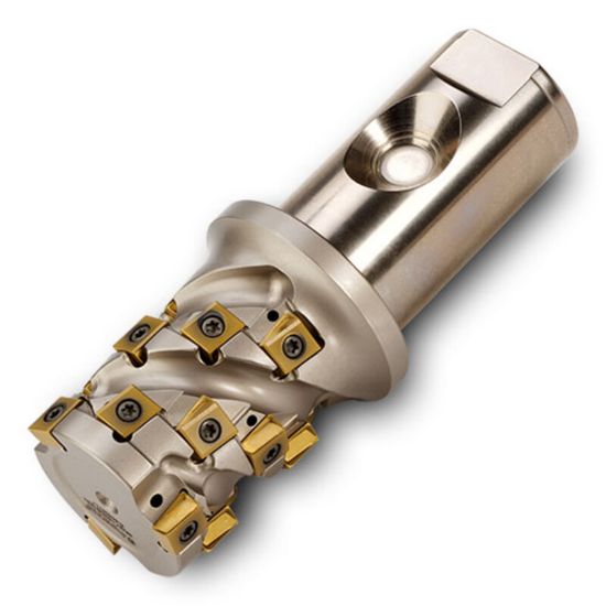 Picture of INGERSOLL 2SJ3Y-1502281R01 Milling Cutter 90.0°, Corn Cob 1.500 Cylindrical 1.2500 3 Flute Coolant 1.68 Max DOC 4.500 OAL