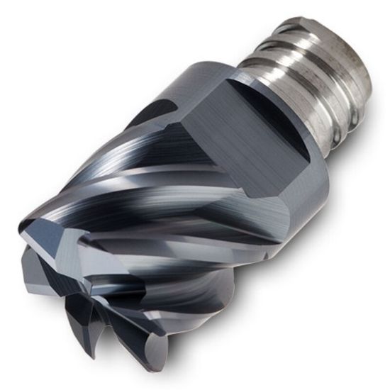 Picture of INGERSOLL 49D-6247TRRD03 IN2005 DIA 5/8 SH T10 LOC 0.4700End Mill,Replacable Head Standard Flute High Helix Carbide TiAlN Single End Corner Radius 0.0310 0.79MM CHIPSURFER