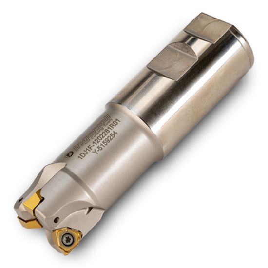Picture of INGERSOLL 1DJ1F-1202281R01 Milling Cutter 90.0° 1.250 Cylindrical 1.2500 3 Flute Coolant 0.244 Max DOC 4.500 OAL
