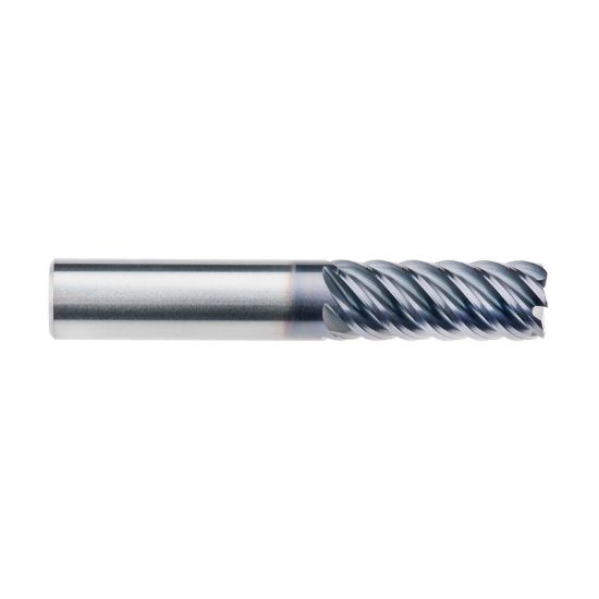Picture of IMCO 69085 DIA 1/2 SH 0.50 LOC 1.2500 OAL 3.00 End Mill Standard Flute High Helix Carbide AlTiN Single End Corner Radius 0.0300 0.76MM Omega-6 Mill