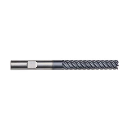 Picture of IMCO 69272 DIA 3/4 SH 0.7500 LOC 3.3750 OAL 6.00 End Mill Standard Flute High Helix Carbide AlTiN Single End Corner Radius 0.0600 1.52MM Omega-6 Mill