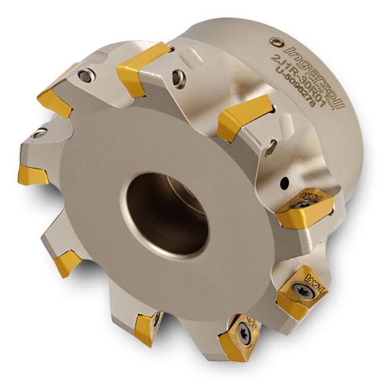 Picture of INGERSOLL 2J1R040R03 Milling Cutter 90.0° 1.575 Shell Arbor 0.8661 4 Flute Coolant 0.4724 Max DOC 1.574 OAL