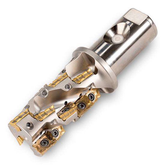 Picture of INGERSOLL 22J3G-2002782R01 Milling Cutter 90.0°, Corn Cob 2.000 Weldon 2.0000 4 Flute Coolant 2.25 Max DOC 6.000 OAL