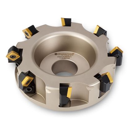 Picture of INGERSOLL 4W2A-10R01 Milling Cutter 69.0° 10.00 Shell Arbor 2.5000 12 Flute 0.23 Max DOC 2.370 OAL