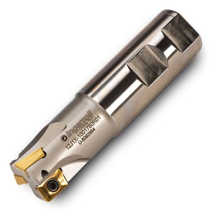 Picture of INGERSOLL 12J1X-1501784R01 Milling Cutter 90.0° 1.500 Weldon 0.7500 4 Flute Coolant 0.49 Max DOC 3.750 OAL