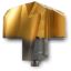 Picture of INGERSOLL TKA2570R01 IN2505 1.0118 (25.70 mm) Gold Twist Replaceable Tips|Cast Iron|Grade IN2505|