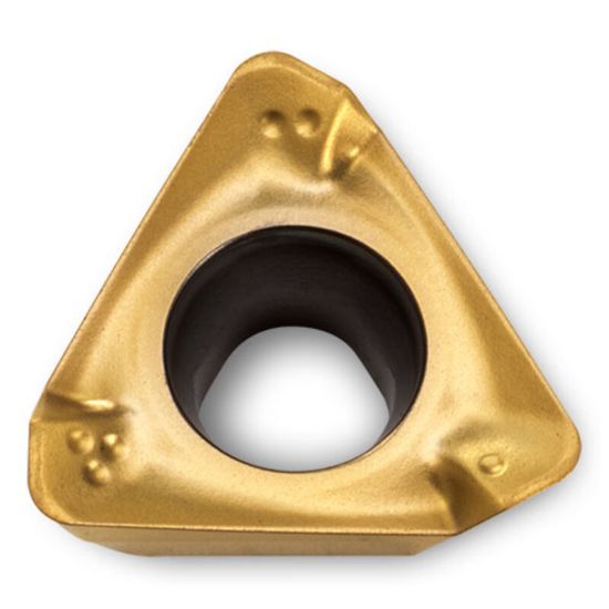 Picture of INGERSOLL THES060404R IN2505 Milling Insert Triangle 0.015 TiAIN + TiN HiPosTrio Insert