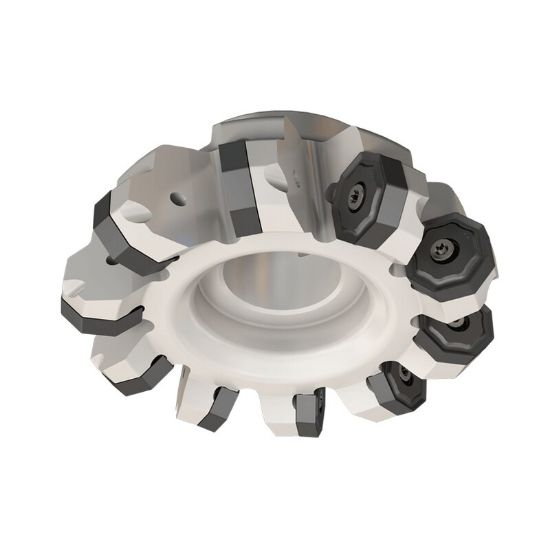 Picture of ISCAR F45NM D2.5-05-1.00-R08 Milling Cutter 44.3° 2.500 Diameter Face Mill 1.000 1.750 OAL 5 Flute