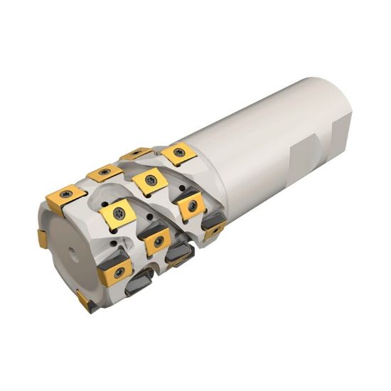Picture of ISCAR T490 LNMD1.00-11-2-W100-8 Milling Cutter 90.0°, Corn Cob 1.000 Diameter Weldon 1.000 4.000 OAL 8 Flute