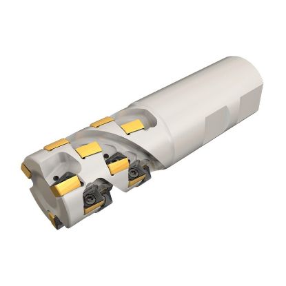 Picture of ISCAR H490 ANK D1.0-1.4-W1.0-09 Milling Cutter 90.0°, Corn Cob 1.000 Diameter Weldon 1.000 3.930 OAL 10 Flute