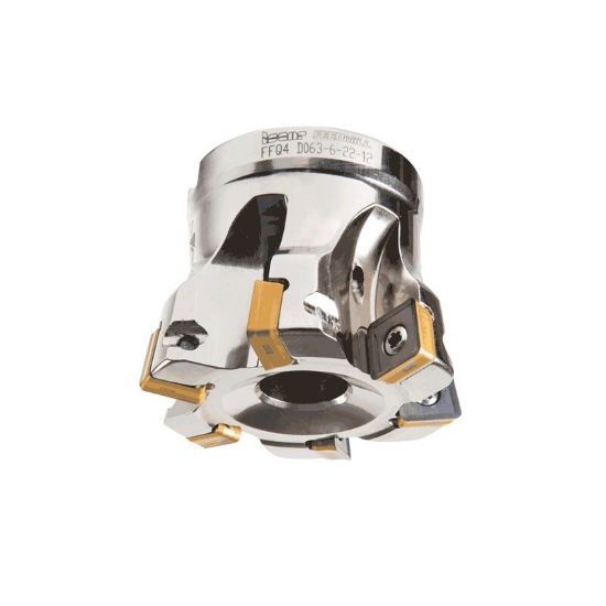 Picture of ISCAR FFQ4 D2.5-6-1.00-12 Milling Cutter 2.500 Diameter Face Mill 1.000 2.000 OAL 6 Flute