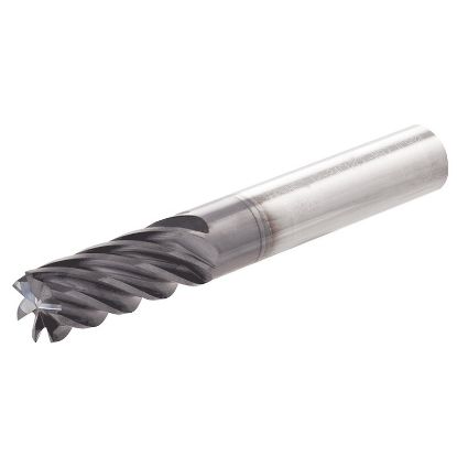 Picture of ISCAR ECI-H7 250-750C250CF-2.5 IC902 DIA 1/4 SH 0.2500 LOC 0.7500 OAL 2.50 End Mill Standard Flute Standard Helix Carbide TiAlN Single End 45.0° Chamfer SolidMill
