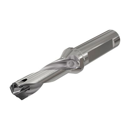 Picture of ISCAR DCN 0787-236-100A-3D 0.787" Indexable Head Drill s with Coolant Holes and One Flat Shank, Drill ing Depth 3xD