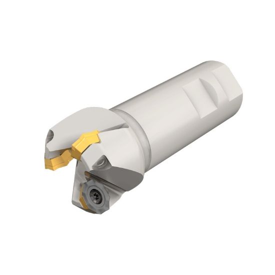 Picture of ISCAR HOE D2.00-04-W1.50-R06 Milling Cutter 42.0° 2.000 Diameter Weldon 1.500 4.550 OAL 4 Flute