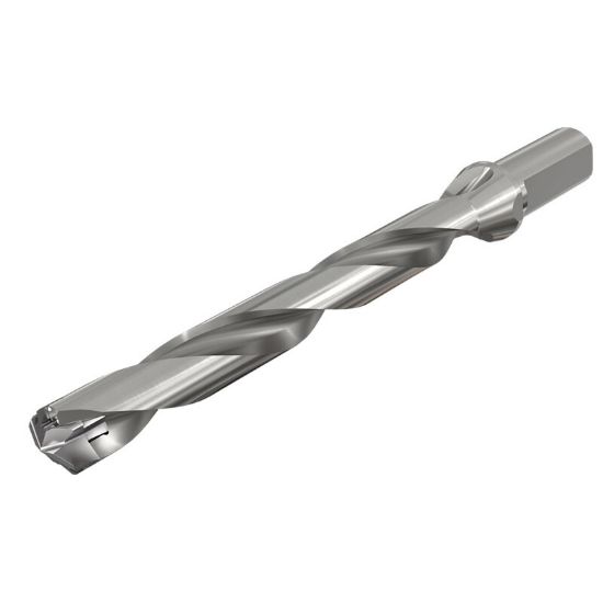 Picture of ISCAR DCN 1220-976-125A-8D 1.22" Indexable Head Drill s with Coolant Holes and One Flat Shank, Drill ing Depth 8xD
