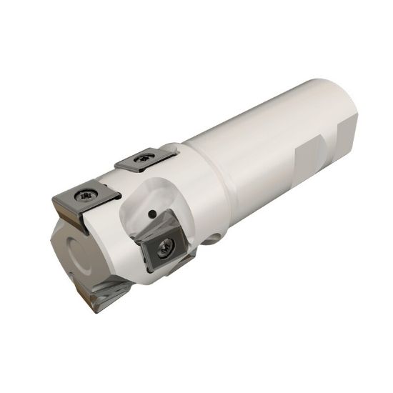 Picture of ISCAR T490 LNKD2.0-18-3-W150-13 Milling Cutter 90.0°, Corn Cob 2.000 Diameter Weldon 1.500 5.250 OAL 12 Flute