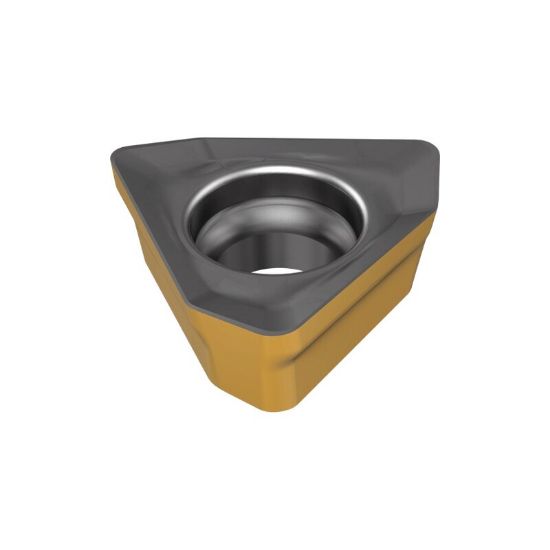 Picture of ISCAR HM390TPCT0502PDR IC830 Milling Insert Triangle 0.015 Corner Radius AlTiN + TiN