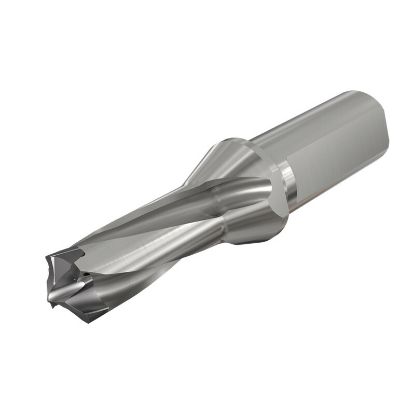 Picture of ISCAR D3N 0787-118-100A-1.5D 0.787" Exchangeable Head 3 Flute Drill s with Coolant Holes and One Flat Shank, Drill ing Depth 1.5xD