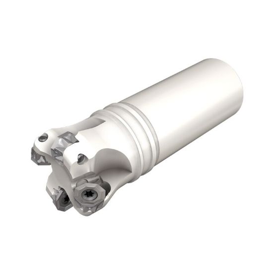 Picture of ISCAR ECM D1.25-W1.00-11 Milling Cutter 90.0°, Button Mill 1.250 Diameter Weldon 1.000 4.000 OAL 3 Flute