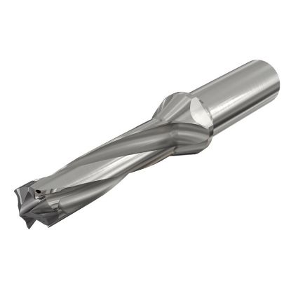 Picture of ISCAR D3N 0748-224-100R-3D 0.748" Exchangeable Head 3 Flute Drill s with Coolant Holes and Round Shank, Drill ing Depth 3xD