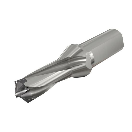 Picture of ISCAR D3N 0748-112-100A-1.5D 0.748" Exchangeable Head 3 Flute Drill s with Coolant Holes and One Flat Shank, Drill ing Depth 1.5xD