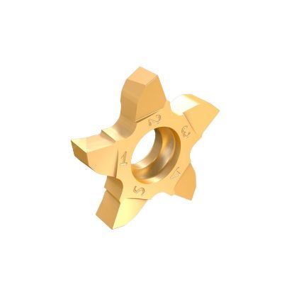 Picture of ISCAR PENTA 17-300NP08RS IC1008 Grooving,Groove Turning Insert 0.003 Corner Radius TiAIN + TiN