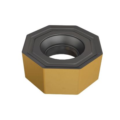 Picture of ISCAR ONHU050500-R-HP IC830 Milling Insert Octagonal Chamf Corner Radius AlTiN + TiN