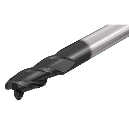 Picture of ISCAR ECI-E-3R 250-500-C020 IC900 DIA 1/4 SH 0.2500 LOC 0.50 OAL 2.50 End Mill Standard Flute Standard Helix Carbide AlTiN Single End Corner Radius 0.0200 0.51MM SolidMill