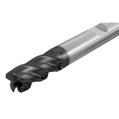 Picture of ISCAR ECI-H4M 500-1.0C500CFE3.5 IC900 DIA 1/2 SH 0.50 LOC 1.00 OAL 3.50 End Mill Standard Flute Standard Helix Carbide AlTiN Single End Corner Radius SolidMill