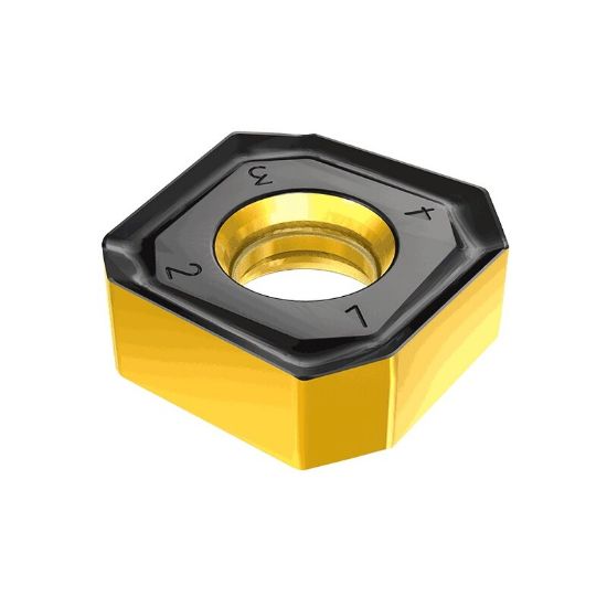 Picture of ISCAR S845SNMU1806ANR IC810 Milling Insert Square 0.039 Corner Radius AlTiCrN + TiN