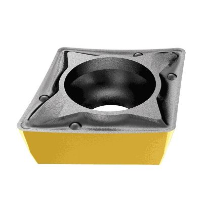 Picture of ISCAR CPMT2-2-PF IC807 Turning Insert 80.0° Carbide TiAIN + TiN 0.031 Corner Radius