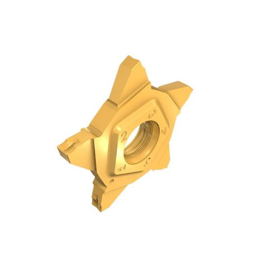 Picture of ISCAR PENTA 24N100J006 IC1008 Cut Off Insert 0.002 Corner Radius 0.039 Wide TiAIN + TiN