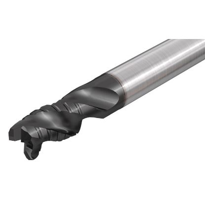 Picture of ISCAR ECPI-E3L 1.0-2.0/3.0C1.0 IC900 DIA 1 SH 1.00 LOC 2.00 OAL 6.00 End Mill Standard Flute Standard Helix Carbide AlTiN Single End 45.0° Chamfer Solid-SHRED